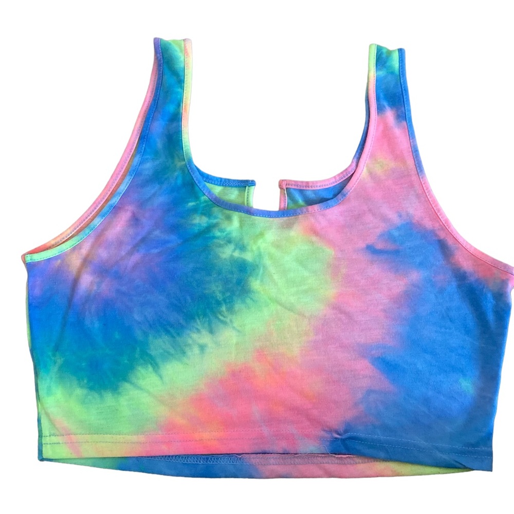 shein cropped tie dye tank top